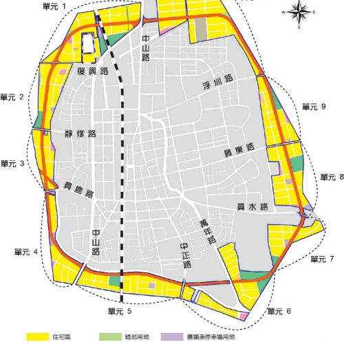 員林市地重劃開發單元示意圖